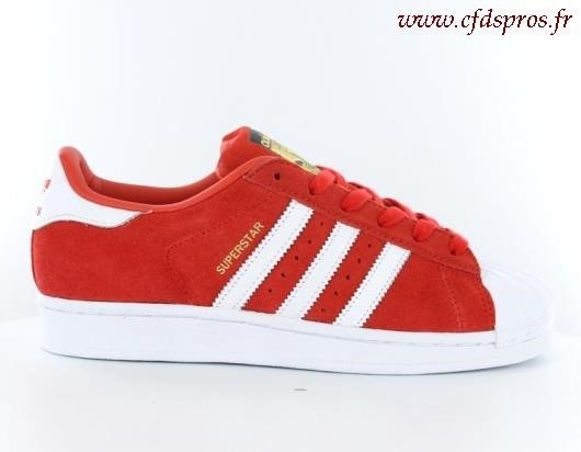 adidas superstar blanche et rouge