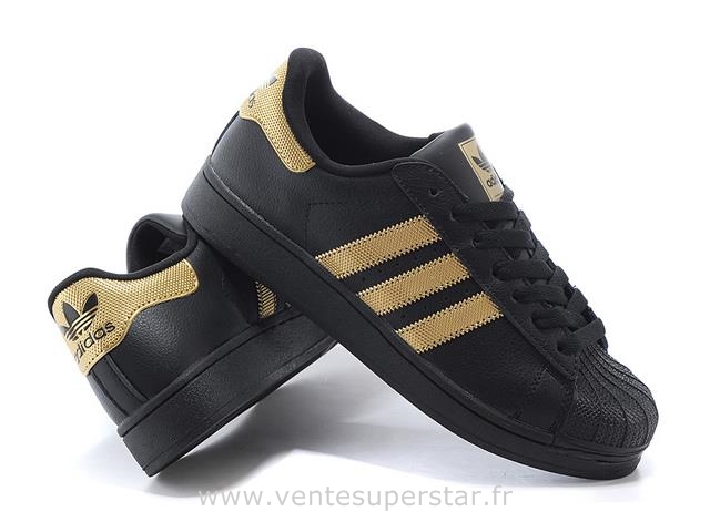 superstar adidas noir et or