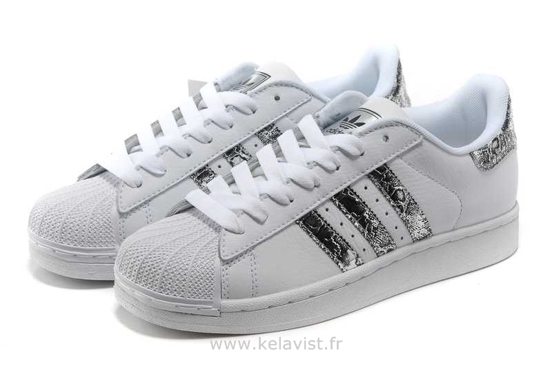 basket adidas paillette argent