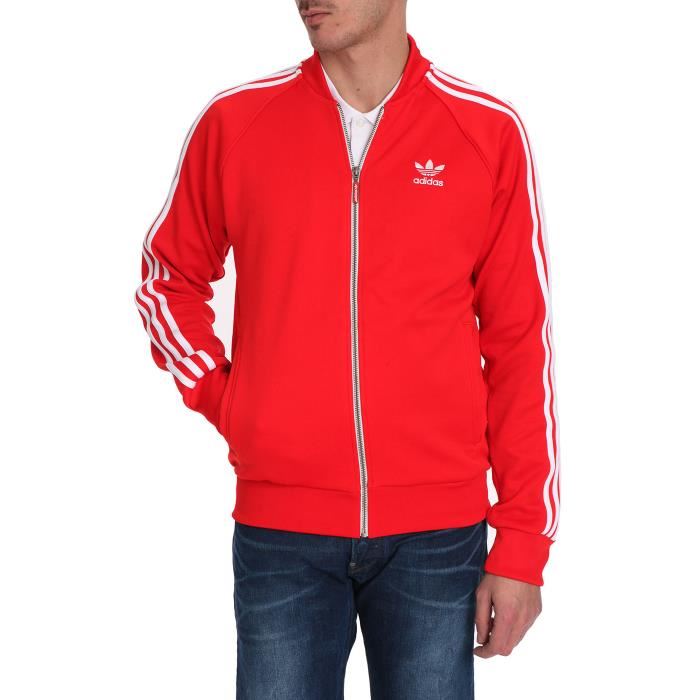 gilet rouge adidas