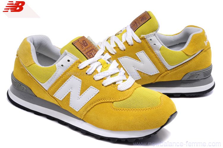 new balance 574 jaune femme